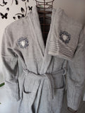 Peignoir Homme + Serviette Gris