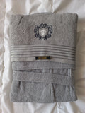 Peignoir Homme + Serviette Gris