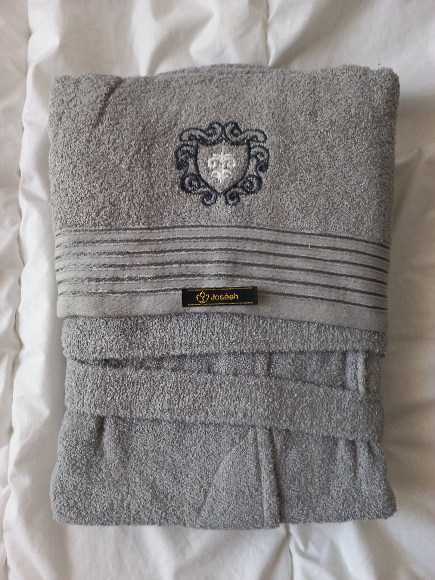 Peignoir Homme + Serviette Gris