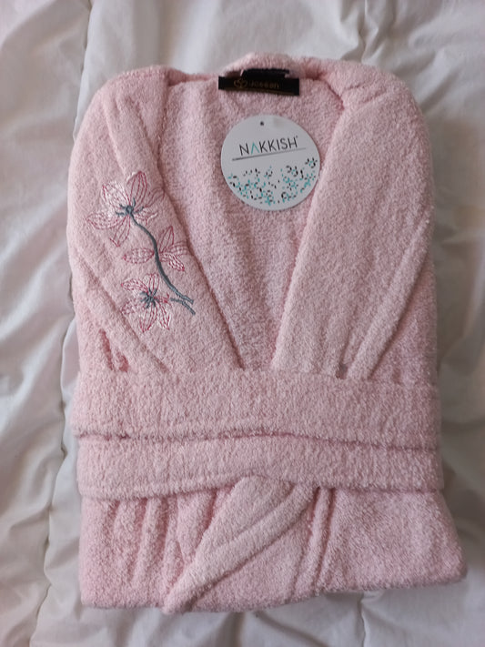 Coffret peignoir couple brodé