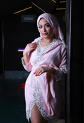 Peignoir rose dentelle